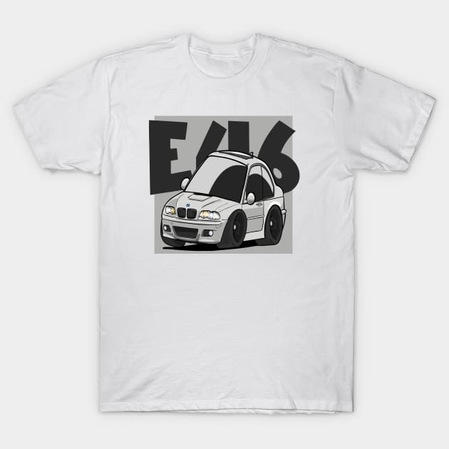 BMW M3 Caricature T-Shirt by HSDESIGNS